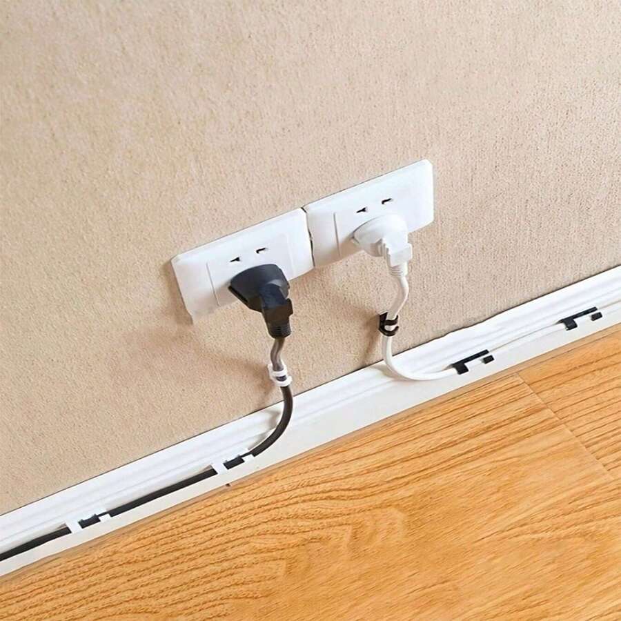 20 قطعة من مثبتات أسلاك المنزل، منظمات كابلات بدون ثقوب، مشابك أسلاك لاصقة، مشابك كابلات بيانات، مشابك توجيه الأسلاك الكهربائية، حاملات كابلات لاصقة ذاتيًا