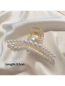 1pc/4pcs Set Women Fashion Elegant Faux Pearl Hair Claw Clips, Suitable For Different Hair Thickness, Daily Home Commute Outdoor Casual Use, Gift Hair Jaw Clip Hair Clamps Hair Clutch Hair Catcher Clip Fall Winter Hair Clip Hair Accessories For Women For Vacation Outfits Woman