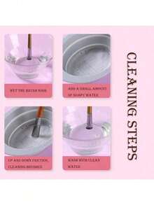 1pc Portable Cleaning Brush, Silicone Foldable Cleaning Bowl, Makeup Tool Cleaning Bowl, Powder Puff, Beauty Tool, Cleaning Pad, Multi-Color Available, Face Mask Cleaning Bowl, Portable Cleaning Tool, Suitable For Cleaning Brushes, Powder Puffs And Sponges, Foldable Silicone Makeup Brush Cleaning Bowl, Portable Makeup Brush Cleaning, Beauty Brush Cleaning Drying Washing Tool