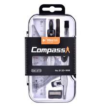 9pcs Student Drawing Tool Set, PP Material, Math & Geometry Art Supplies Including Compass, Ruler, Triangle, Protractor, Pencil Sharpener, Essential Back To School Stationery