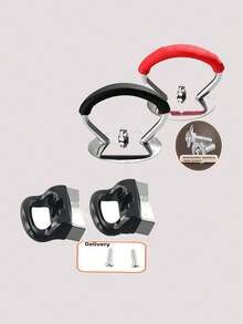 1 conjunto de acessórios para panelas Guo com alça lateral preta - Adequado para panelas de pressão, vaporizadores, panelas de molho, panelas com orelha lateral, substituição de orelha, furo único, alça lateral curta - Acessórios para utensílios de cozinha, acessórios para panelas elétricas (Lembrete: confirme o tamanho ao comprar para evitar que fique inutilizável após a compra) - Multicolorido - Ver 3