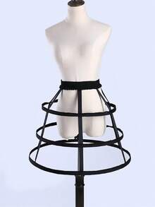 1pc Women's Black Or White Spring/Autumn/Summer Lightweight Petticoat Crinoline Slip Dress Lolita Underskirt, 2-5 Layers Steel Bone Cage Skirt Suitable For Wedding, Party, Performance, Cosplay, Decoration, Halloween Costume