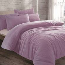 Teddy Fleece Bedding Set Cosy Duvet Cover With Matching Pillowcase In Single,Double,King And Super King Sizes Bed - Pink - View 2