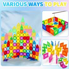 Magnetic Blocks, 150PCS Building Blocks, Magnets Building Set, STEM Construction Stacking Blocks & Montessori Learning Toy Gift For Kids 3+ Boys And Girls Preschool Kindergarden Toy, Mix Colors