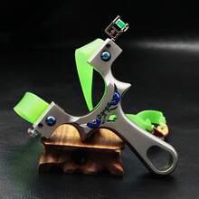 1 Stück Outdoor Jagd Schleuder, kommt mit 3 Ersatz-Gummibändern, robuste hochwertige Outdoor Angelschleuder, geeignet für Jagd und Schießübungen - professionelle Präzisions-Hochleistungsschleuder als Stressabbau-Werkzeug, Outdoor-Schießspaß, Jagd-Schleuder