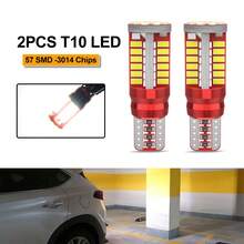 TOAUTO 2 件 T10 168 192 W5W 57 SMD 3014 LED Canbus 无错误汽车标志灯停车灯马达楔形灯泡白色，不含电池 - T10 - 查看 1