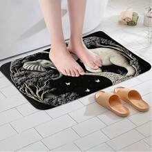 Anti-Slip, Washable Elephant & Tree Of Life Welcome Mat - Durable Polyester With Rubber Backing Entrance Rug For Living Room, Bathroom, Kitchen, Laundry, Patio - Perfect Home Decor - Con voi 1 - Xem 2