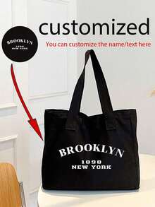 1件套独特手提包套装，零钱包，可折叠，大容量，卡通图案，适合派对、纪念品、礼品，可定制字母图案，柔软舒适