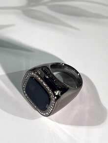 502# OLED-skärm Flerkanalig vibrationspåminnelse Tid Datum Larmfunktion Muslimsk islamisk bön Smart ring, Unisex elektronisk räknarring - Multifärgad - Visa 1