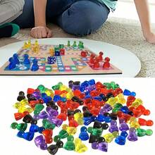4/10/20/30/50 piezas Mini figuras humanoides de ajedrez, marcadores de juego de mesa de colores, accesorios de juego de cartas, peones de ajedrez de plástico duradero, micro adornos para decoración de habitaciones y fiestas - Multicolor - Ver 1