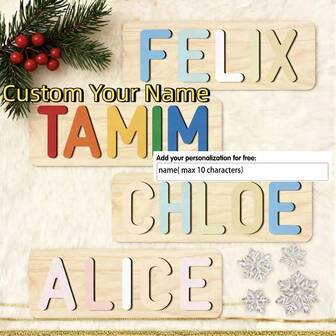 Halloween Thanksgiving Christmas Gifts, Personalized Name Puzzle, Baby Name Puzzle, Early Learning Toys For Baby Boy Or Baby Girl, 3D Alphabet Jigsaw Toy, Wooden Alphabet Puzzle, First 1st Birthday Gifts, Wooden Puzzle, Personalized Gifts, Birthday Gift, Customized Wooden Puzzle Toy, Anniversary Gift, Building Blocks Gift Set, Toys & Games, Haunt Your Home,Unique Gift,Perfect For Home Decor