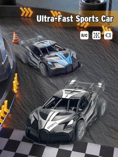 2.4GHz Remote Control Racing Car Model, Indoor/Outdoor Interactive Toy, Parent-Child Racing Game, 2 Color Options, Children's Birthday Gift