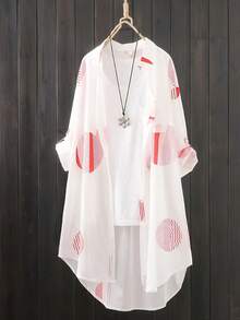 2025 New Women Korean Style Cardigan Shirt Lightweight Loose Fit Long Sleeve Woven Top For Autumn Winter Layering Outerwear