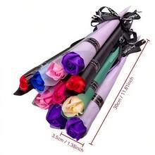 1/10/20 件套 11.81 英寸红色、粉色、紫色、玫红色、香槟色香皂花，多样人造玫瑰香皂花花束，适合情人节礼物、母亲节、毕业典礼、生日礼物，持久装饰玫瑰花束 - 彩色 - 查看 8