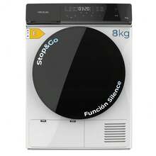 Cecotec Secadora de Ropa 8Kg Bomba de Calor Bolero DressCode Dry 8400 Max+ con Tecnología Heat Pump y FullTouch Control, Clase E, 15 Programas Personalizados, Tambor Inox Antimanchas y Función Silence para Secado Silencioso, Sistema de Secado Automático y Función Stop&Go para Flexibilidad, Programa de Planchado Fácil que Reduce Arrugas, Función Delay Start para Inicio Programado, Seguridad KidLock para Protección Infantil - Wielokolorowe - Zobacz 1