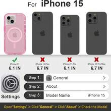 适用于 iPhone 16/15/14/13/12/11 系列透明手机壳，兼容 MagSafe，三层磁性充电盒，iPhone 16 Pro Max 重型防震防摔手机壳，适用于圣诞节、生日、新年礼物、冬季、送给家人、朋友、生日、女朋友、男朋友的礼物 - 粉色 - 查看 19