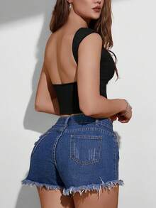 Women's Backless Solid Color Camisole Top, Highly Elastic And Minimalist Design, Favored By Females For Outings