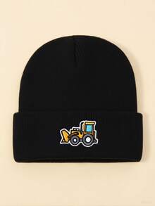 2pcs/1pc Topi Rajut Bordir Motif Kendaraan Teknik untuk Bayi, Topi Beanie Hangat Tahan Dingin Musim Dingin untuk Anak Laki-laki, Cocok untuk Pemakaian Sehari-hari Musim Gugur/Musim Dingin, Tahan Angin dan Hangat untuk Penggunaan di Luar Ruangan - MultiWarna - View 4
