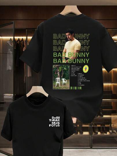 Men's T-Shirt | Men's Graphic Tee | Basic T-Shirt | Suitable for Bad & Bunny music lovers to wear everyday | 100% Pure Cotton Fabric | Unisex Crew Neck T-Shirt | Gift for music Enthusiasts