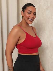 Plus Size Sports Bras - Red - View 5