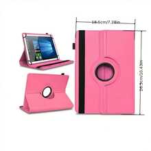 Capa Protetora Universal de Textura de Lichia Rotativa 360 Graus, Compatível com Dispositivos de 10 Polegadas, 9 Polegadas e 10,1/10,5 Polegadas, Adequada para Sistema Android, Sem Orifício para Câmera