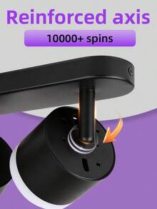 GX53 Recessed Ceiling Light, Room Decor Wall Lamp, Home LED Spotlight, Single/Double/Triple Head Spotlight, Black/White, Compatible With GX53 Bulb, Suitable For Living Room/Kitchen/Shop/Hallway/Bedroom/Cafe/Gallery/Museum/Attic/Dining Room/Entrance, Choose Size As Needed - GX53 Lamp Holder (rotatable Horizontally 350° and Vertically 90°) - View 7