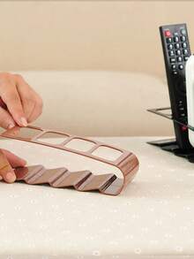 1pc Multi-Compartment Remote Control Organizer Holder - Creative Desktop Storage Rack, Durable Plastic For Home Use