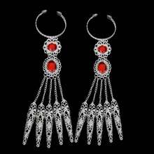 1 件/对指甲延长，万圣节服装金指甲爪手链朋克手指爪环，黑魔法部落篝火舞配饰，复古宝石水晶金可调节开口戒指手链套装