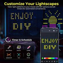 79*79in RGB IC LED Smart Curtain Fairy Lights | Programmable DIY Christmas String Light | Multicolor Halloween Decorative String Lights | Color Changing Music Sync Text, Cartoon Display Options | Remote & App Controlled | IP65 Waterproof - 79in/2m - Xem 4