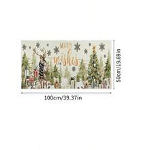 1 pièce Tapis de sol d'hiver multicolore avec bonhomme de neige, tapis d'entrée intérieur en velours épais et cristallin, tapis de chambre à coucher, tapis de cuisine, tapis de couloir, tapis de salle de bain épais et doux, absorbant et antidérapant, lavable en machine, convient pour l'entrée, le salon, la cuisine, la buanderie, la salle de bain - Polyester, absorbant, antidérapant, décoration de Noël