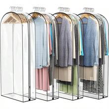 Bolsas de Ropa de 50 Pulgadas para Colgar Ropa, Bolsas de Ropa Colgante, Bolsas Transparentes para Almacenamiento de Abrigos, Protector Ropa para Traje, Abrigos, Vestidos, Chaquetas (2pcs) - 4 piezas - Ver 10