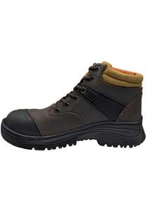 男式消防安全鞋 - 咖啡 - 查看 4