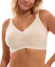 Women's Minimizer Bra Wireless Full Coverage Seamless Comfort Plus Size No Underwire Everyday T-Shirt Bra - Skin Color - View 1