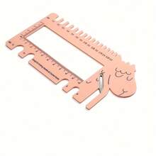 1 Stück Cartoon Lineal, süßes Schaf Design, Garn Maßband, Strick Messlineal, mit Schneideklinge, Strick Werkzeug (Rosa und Lila)