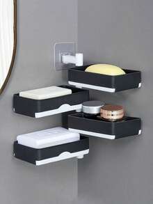 Rotating Soap Dish, Wall Mounted Bathroom Soap Holder, Drain Soap Dish, Creative Storage Rack - Multicolor - View 5