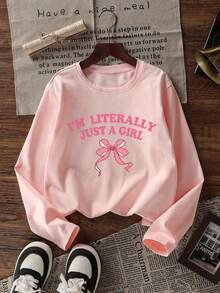 3件套少女印花长袖T恤，适合秋冬季叠穿，年轻学生服装，可作外衣或内搭。