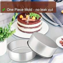 1 件/4 件，烘焙圆形蛋糕模具，烘焙工具，固定底座，不粘阳极氧化铝，易于从模具中脱模，可堆叠耐用金属蛋糕盘，适用于多层蛋糕 - 可用作烤箱烤盘，耐用烘焙用具 - 銀色 - 查看 4