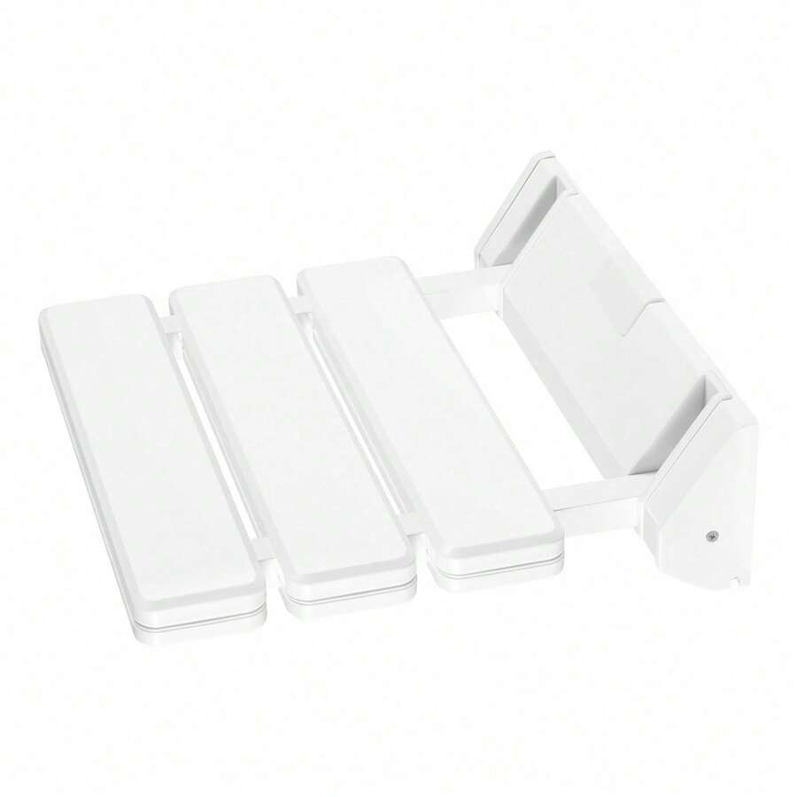 Wall-Mounted Foldable Chair Folding Shower Seat - White - View 1