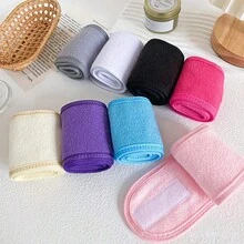 1 pièce Bandeau ajustable rose et bleu pour spa facial, maquillage, yoga, douche. Accessoires de coiffure