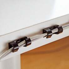 20 قطعة من مثبتات أسلاك المنزل، منظمات كابلات بدون ثقوب، مشابك أسلاك لاصقة، مشابك كابلات بيانات، مشابك توجيه الأسلاك الكهربائية، حاملات كابلات لاصقة ذاتيًا