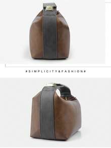 Crazy Horse Pu Leather Vintage Retro Makeup Bag Large Capacity Leather Cosmetic Case Travel Organizer With Zipper, Vintage Style | Waterproof Toiletry Pouch For Women Girls, Luxury Gift For Women Halloween Christmas Holiday Gifts Teacher Gifts