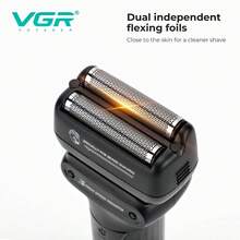 VGR Barber Shaver Electric Waterproof Razor Professional Beard Trimmer Digital Display Beard Shaver Reciprocating Shaver For Men V-368 - Multicolor - View 5