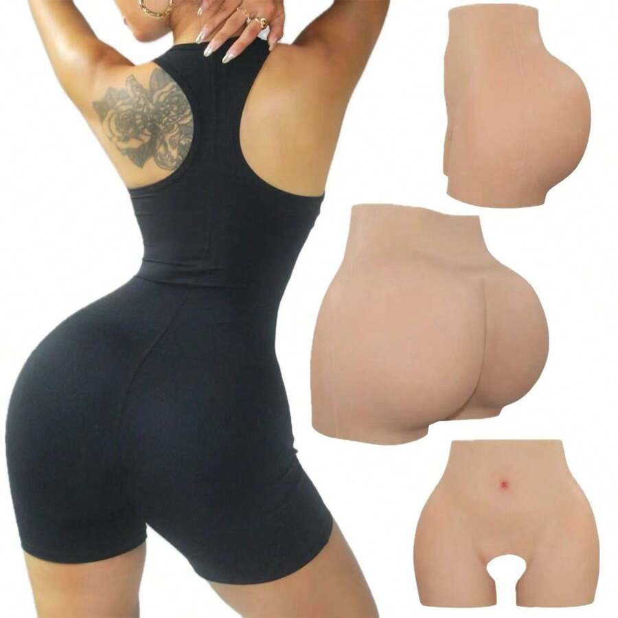 Silicone Butt Enhancer Shorts, Unisex Silicone Fake Buttocks Shaping Pants, Thickened Design, Lift And Shape Peach Butt, Boost Confidence