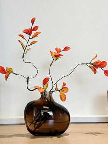 Vase en verre vintage pour la décoration de la maison - Vase à fleurs moderne de style milieu de siècle, centre de table rétro de luxe pour le salon, cadeau de pendaison de crémaillère