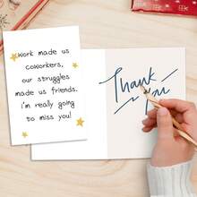 1 set de cartes de voeux d'adieu, de départ, de nouveaux départs et de meilleurs vœux, carte d'inspiration pour dire au revoir aux collègues, aux amis et aux êtres chers, carte de qualité premium avec enveloppe, idéale pour les cadeaux, les adieux au bureau et les transitions de carrière