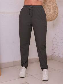 Women's Sports Pants With Elastane - Comfort And Flexibility For Physical Activities - 薰衣草/黃色 - 查看 6