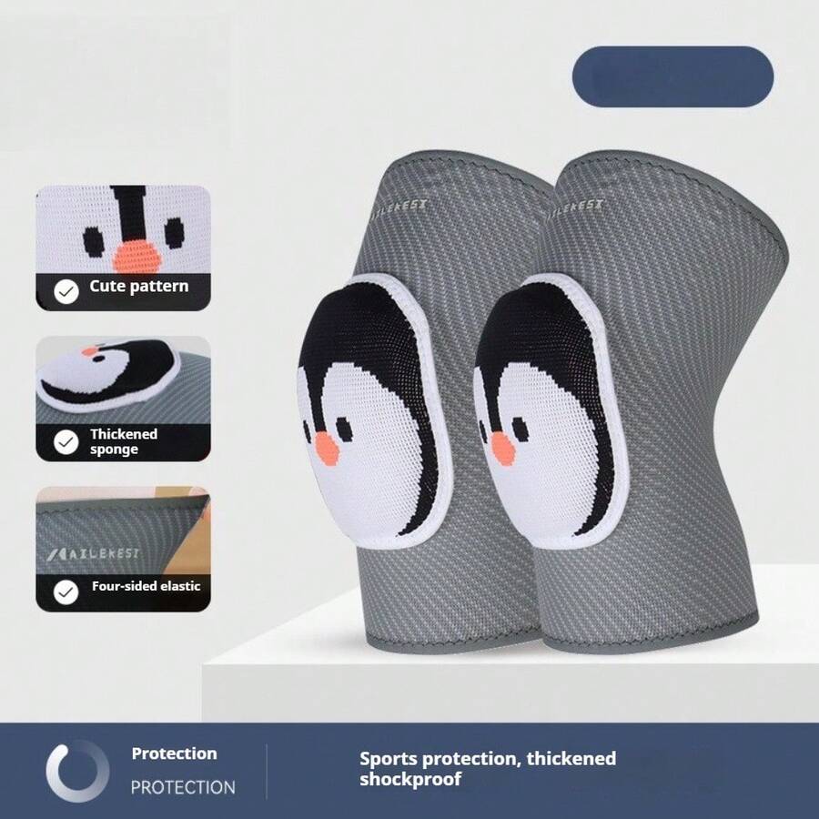 1pc Soft & Breathable Thick Knee Pads, 4-Way Stretch For Dance, Jumping Rope, Running, Kneeling To Prevent Falling - Multicolor - View 1