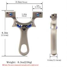 1 Stück Outdoor Jagd Schleuder, kommt mit 3 Ersatz-Gummibändern, robuste hochwertige Outdoor Angelschleuder, geeignet für Jagd und Schießübungen - professionelle Präzisions-Hochleistungsschleuder als Stressabbau-Werkzeug, Outdoor-Schießspaß, Jagd-Schleuder