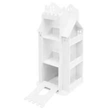 Rotating Bookshelf Book Display Shelf Floor Standing Bookshelf - White - View 2