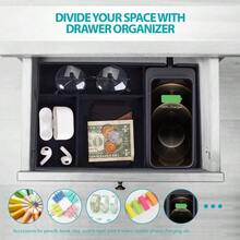 Valet Tray Built In Wireless Charging Pad Nightstand Organizer Dresser Mens Jewelry Box Station Faux Leather Tray For Men And Women Black